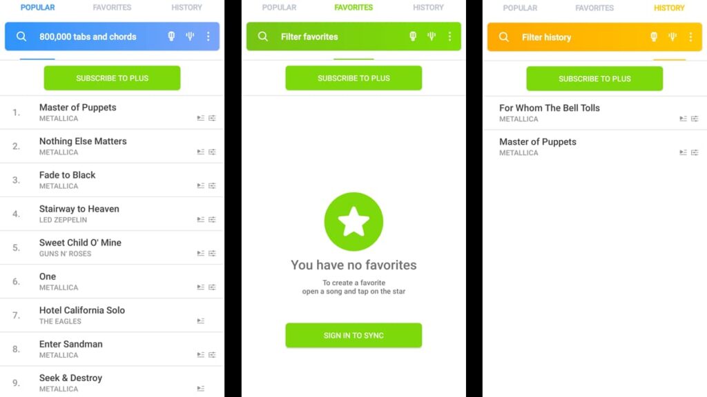 Trouvez votre rythme avec l'application Songsterr Guitar Tabs & Chords 4 Guitar Tabs & Chords app