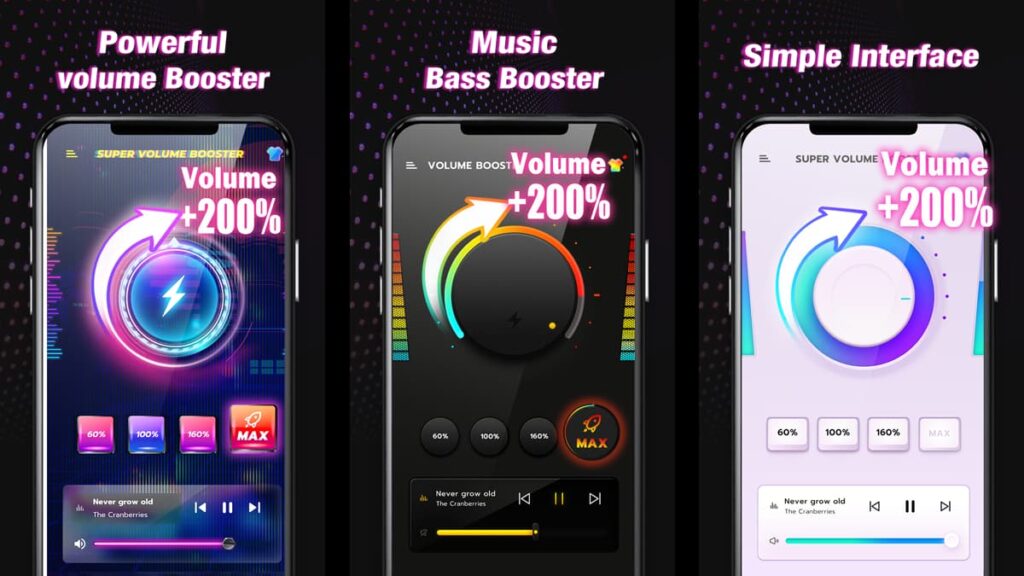 applications pour augmenter le volume