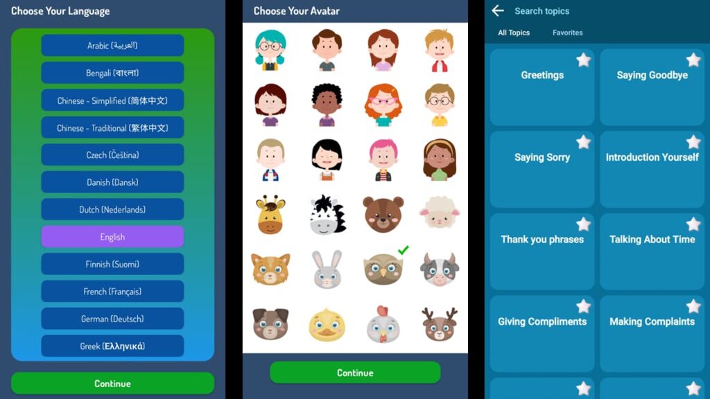 Insegnate ai vostri figli con l'app English for Kids 4 Applicazione Inglese per bambini