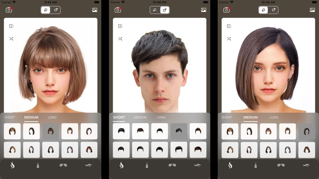 app per provare i tagli di capelli
