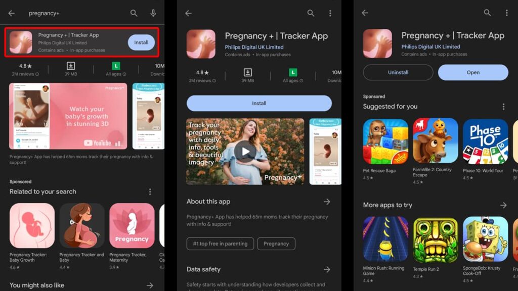Schwangerschaftstracker-App