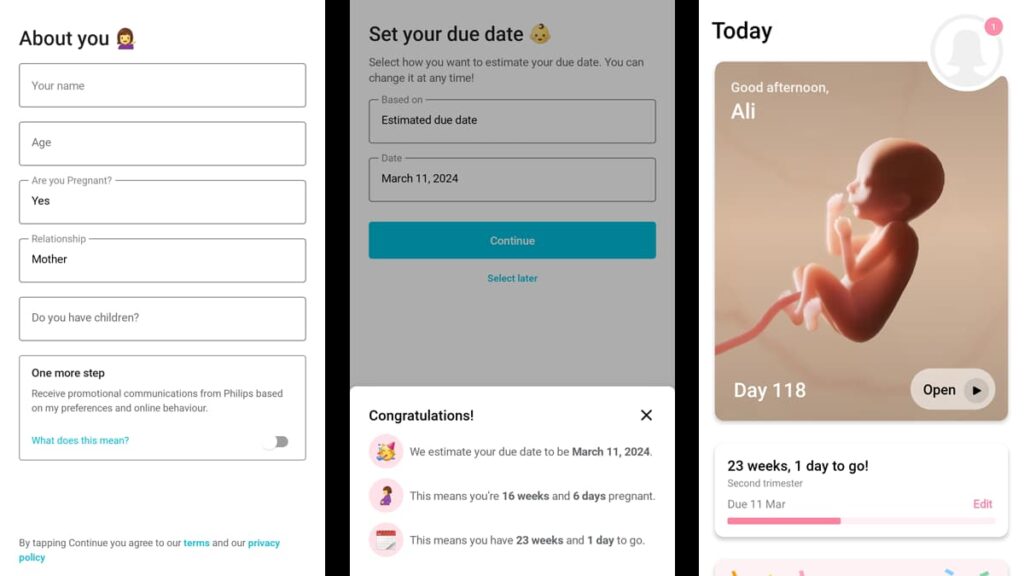 Schwangerschaftstracker-App