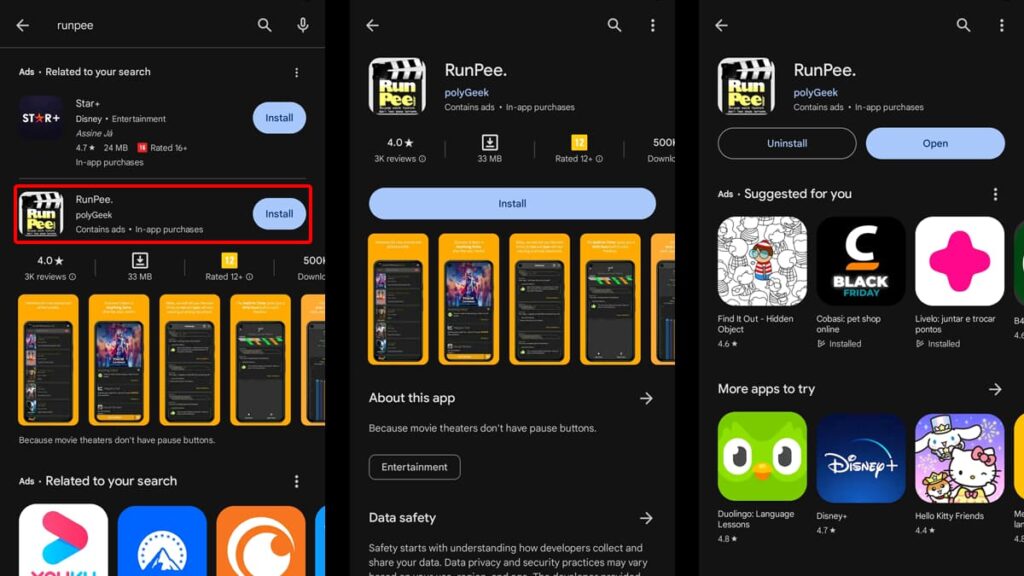 RunPee App