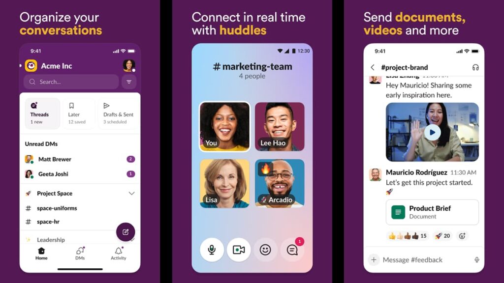 Slack vs Microsoft Teams, outils de collaboration, applications de communication au travail