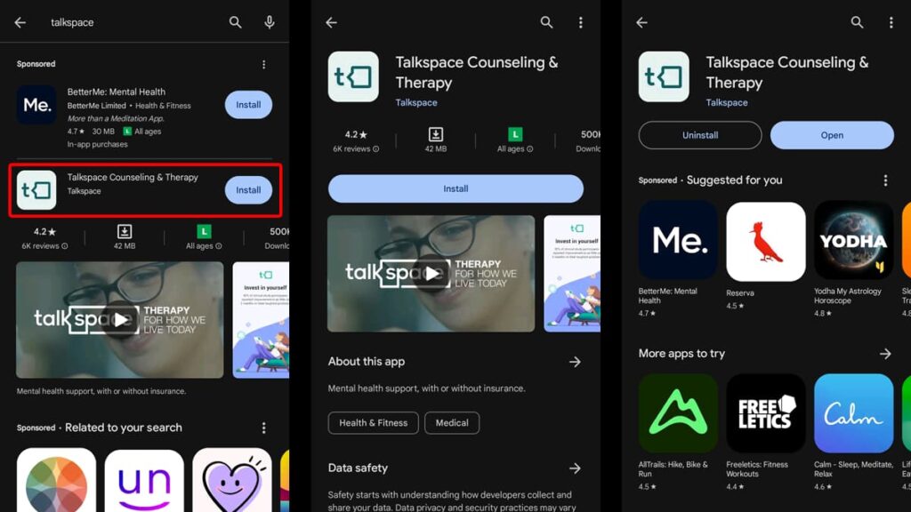 Talkspace app