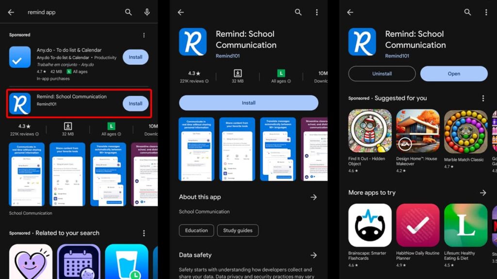 Remind app