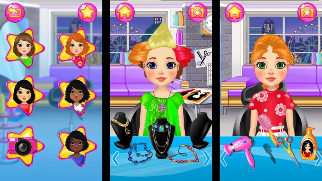 hair salon games for kids