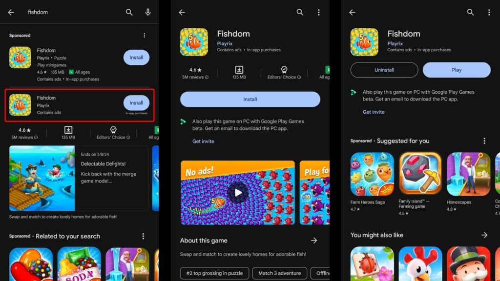 Fishdom puzzle game