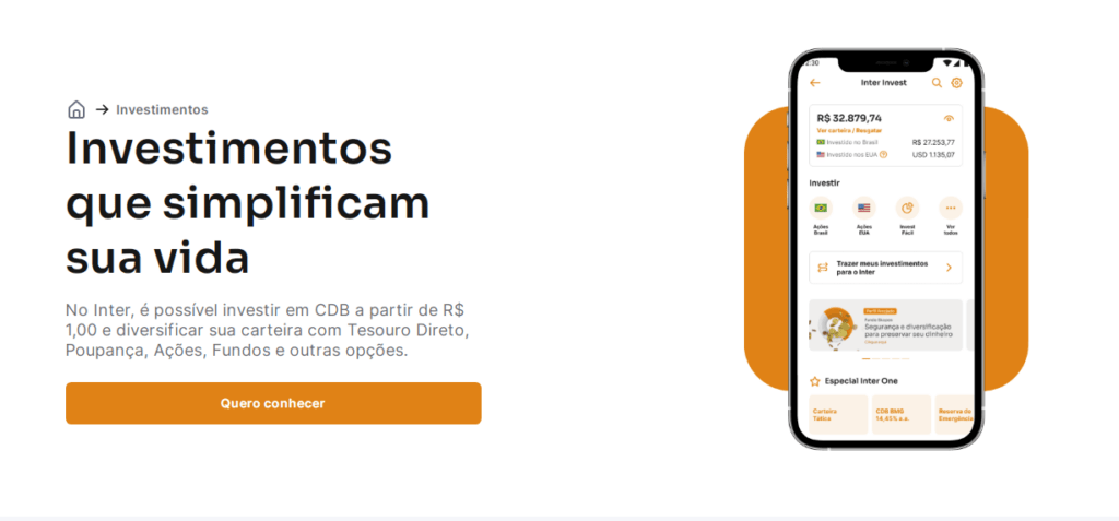 Como investir no Inter 