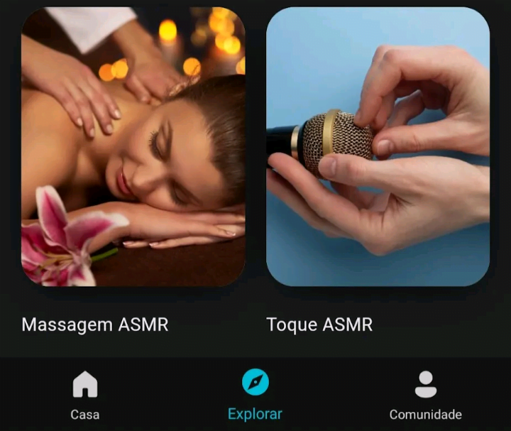 Aplicativo com muitos vídeos de ASMR para escutar grátis 2 Aplicativo de ASMR