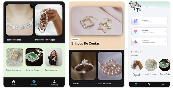 Aplicativo para aprender fazer jóias