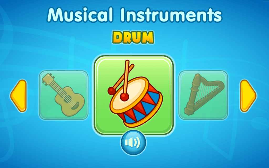 Aplicativo para crianças aprender sobre música