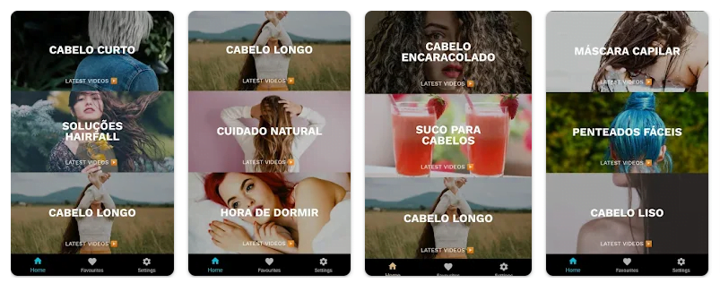 Aplicativo para aprender cuidar dos cabelos