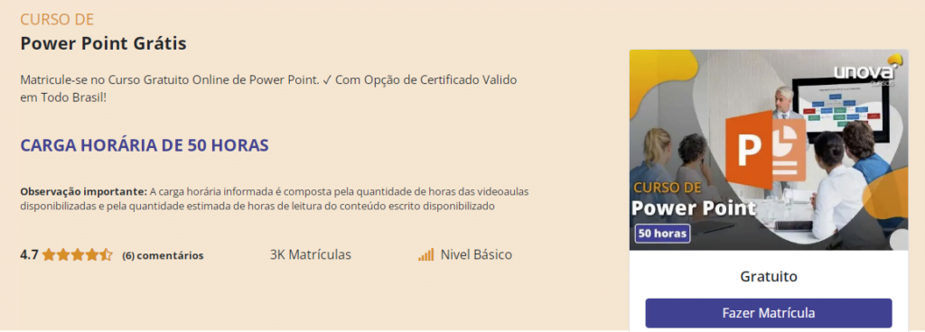 Curso grátis de Power Point