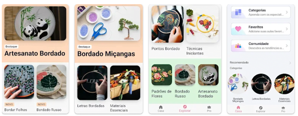 Aplicativo para aprender fazer bordado pelo celular: grátis 2 Aplicativo para aprender bordar