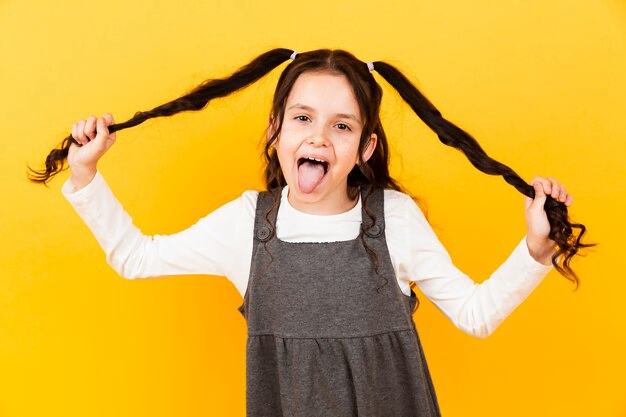 Penteado infantil simples para escola