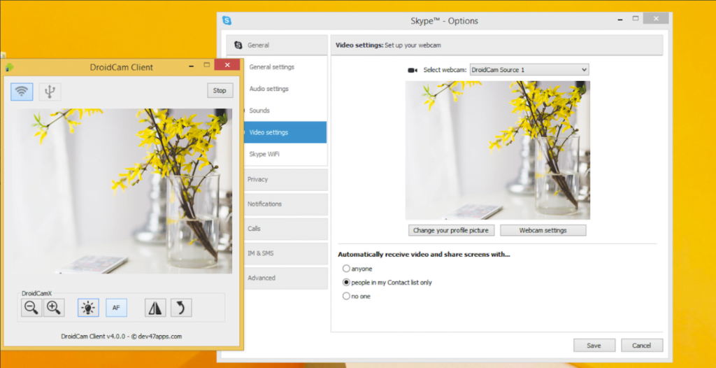 Usar celular como Webcam