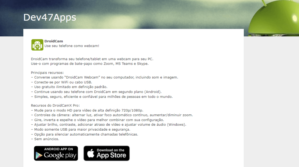 Usar celular como Webcam