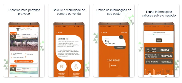 Comprar gado pelo celular