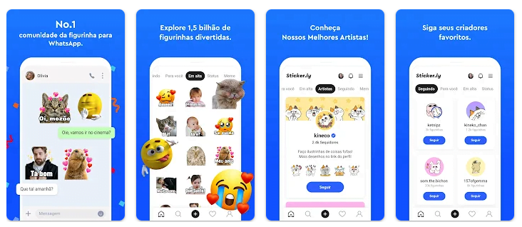 Aplicativo de figurinhas animadas para WhatsApp