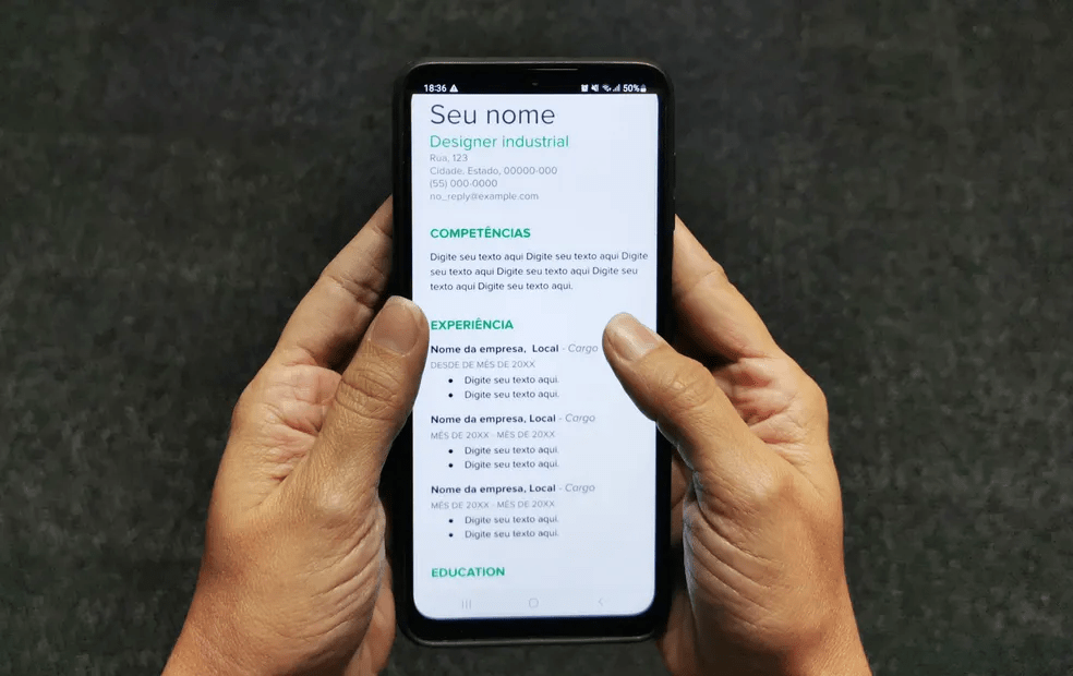 Como fazer currículo pelo celular