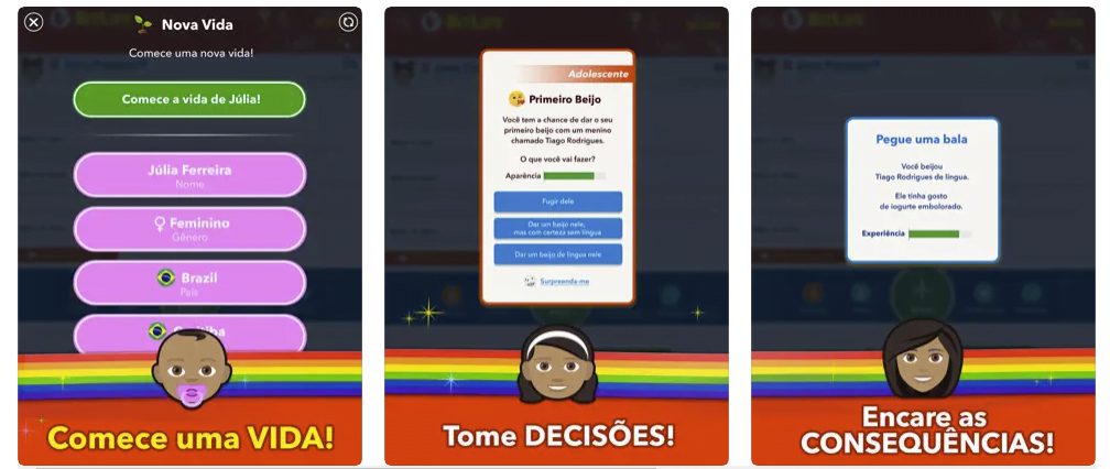 Aplicativo para simular vida