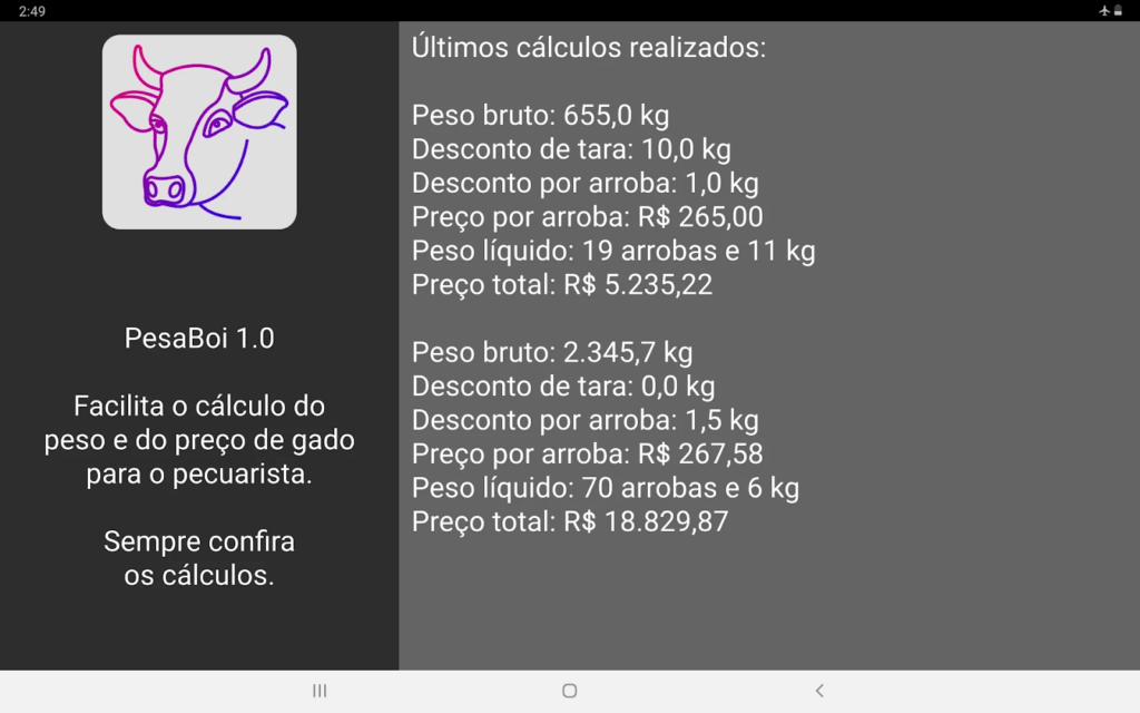 Aplicativo PesaBoi
