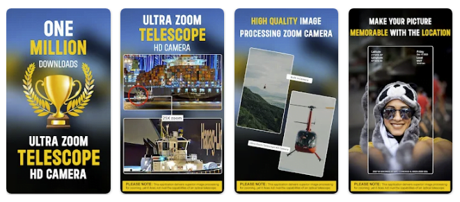 Conheça o aplicativo de Ultra Zoom para aumentar o alcance da câmera do celular 3 Aplicativo Ultra Zoom