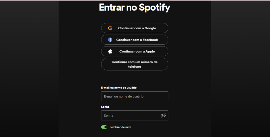 Alterar endereço de e-mail Spotify