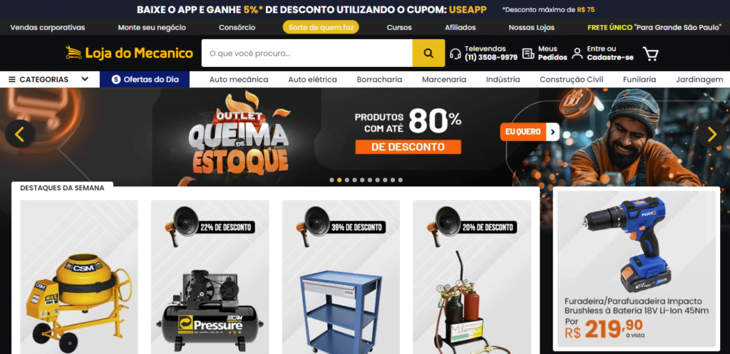 Loja do Mecânico é confiável