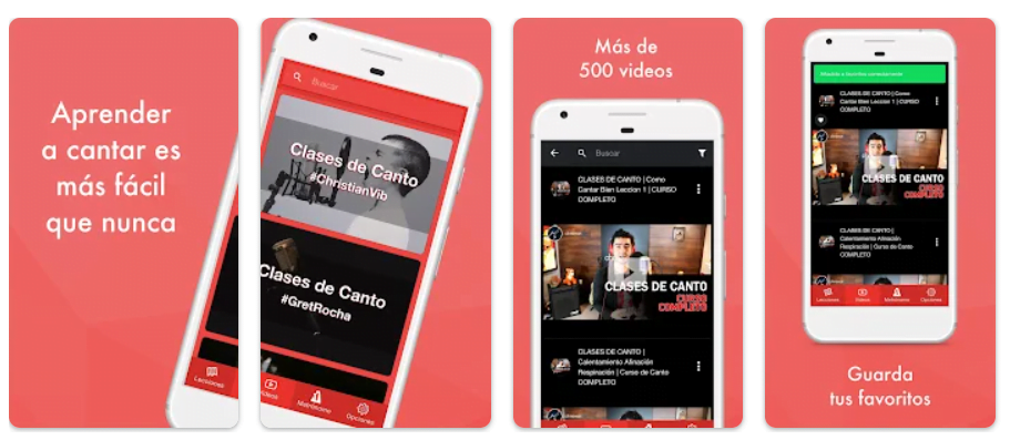 Aplicativo de aulas de canto