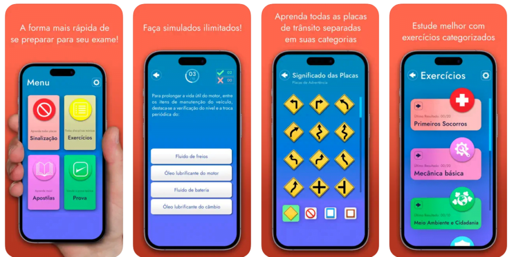 Prepare-se para a prova teórica do DETRAN com este aplicativo grátis 2 Aplicativo prova teórica Detran
