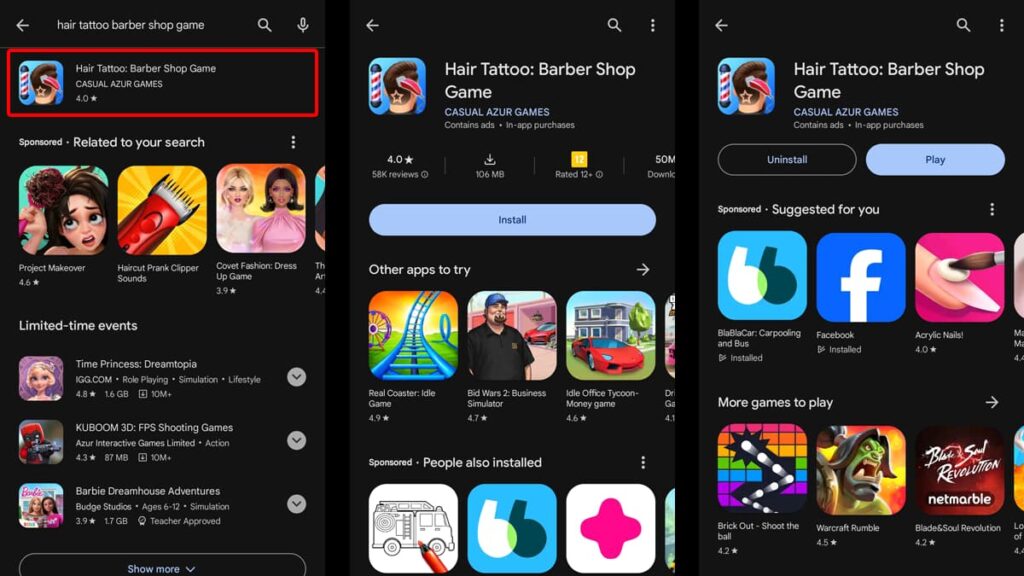 Hair Tattoo: Barber Shop Game