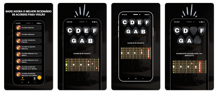 Tenha muitos acordes para violão no seu celular com esse aplicativo 3 Aplicativo de acordes para violão