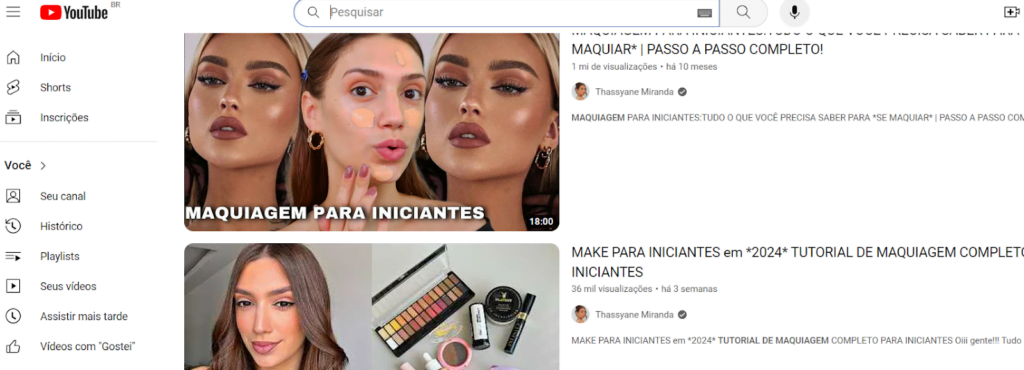 Tutoriais mais procurados no YouTube