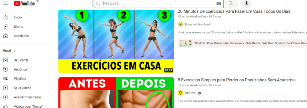 Tutoriais mais procurados no YouTube