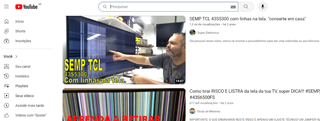 Tutoriais mais procurados no YouTube