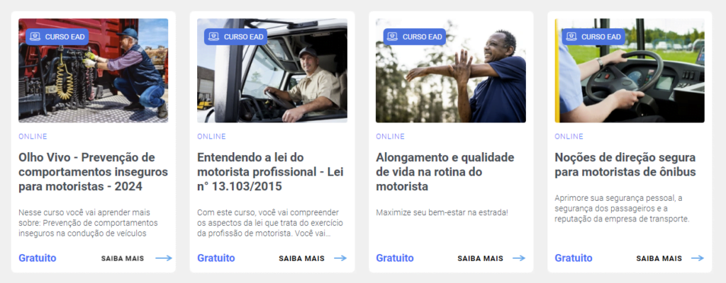 Curso grátis de motorista