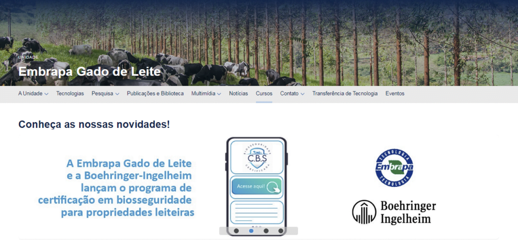 Cursos para produtores de leite