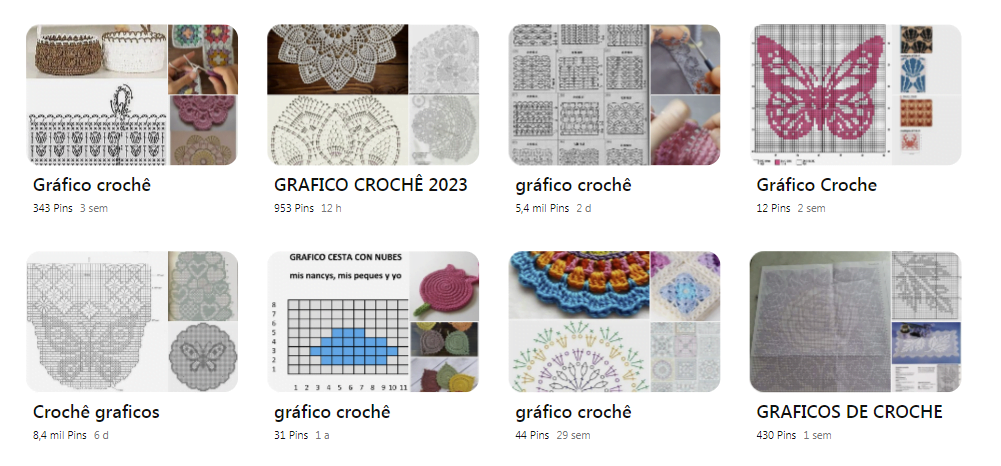 Baixar gráficos de crochê no Pinterest
