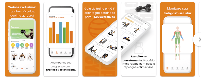 Aplicativo para montar treino de academia