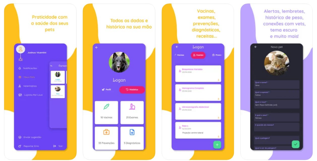 Aplicativo de carteira de vacinação pet para cachorros e gatos 2 Carteira de vacinação pet