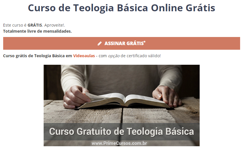 Cursos gratuitos de teologia