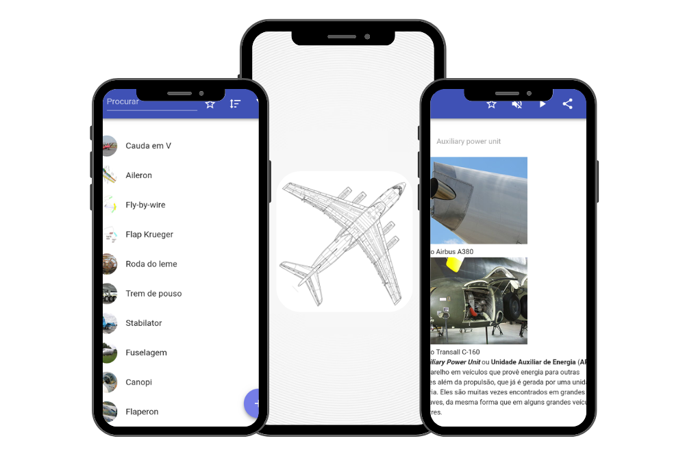 Aplicativo para estudar construção de aviões