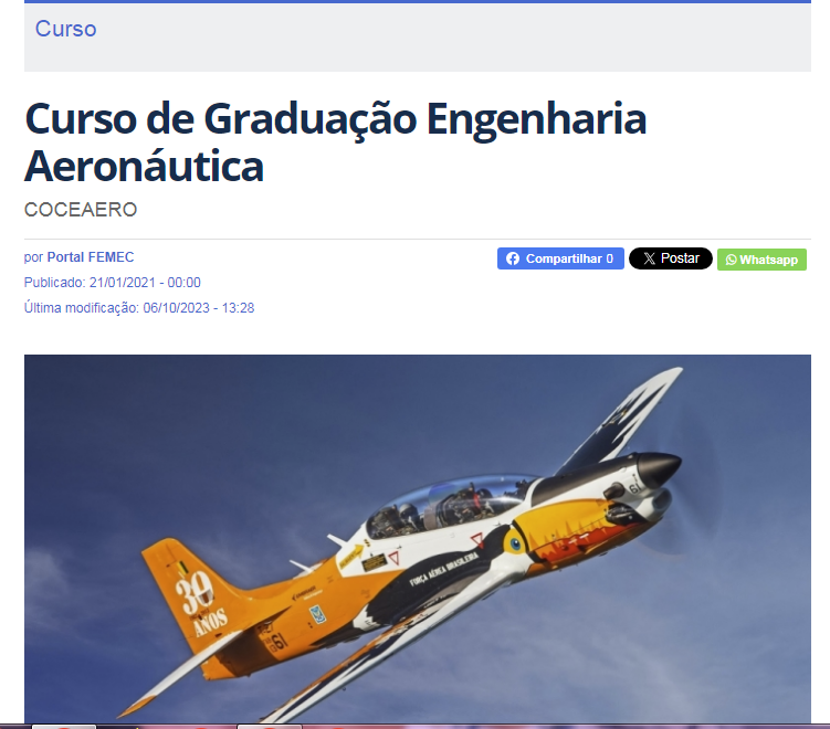 Aplicativo para estudar construção de aviões