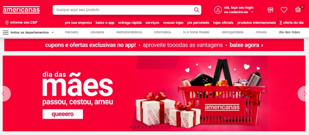 Aplicativo Americanas: até 60% de desconto no presente do Dia das Mães 3 Aplicativo Americanas