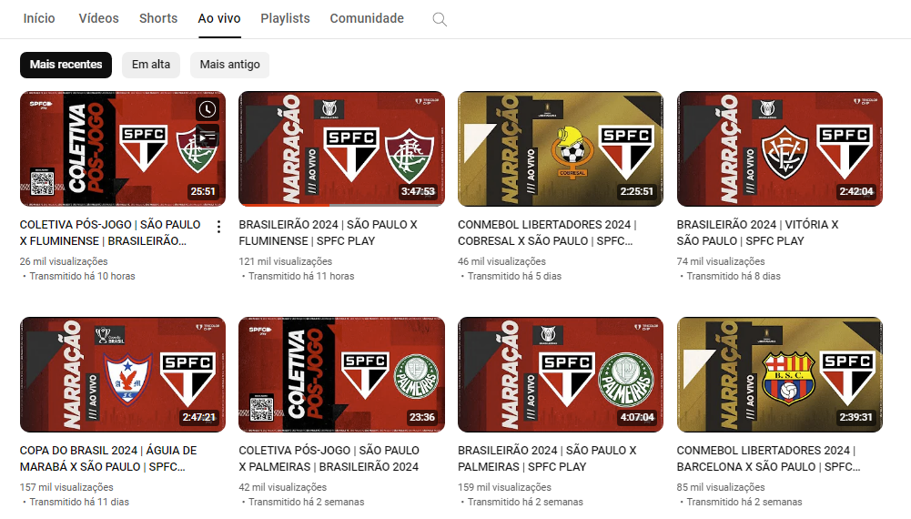Assistir jogo do São Paulo ao vivo