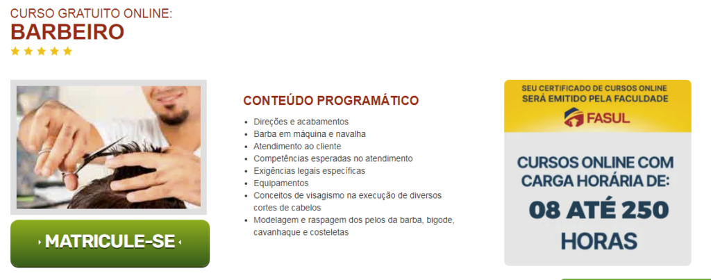 Curso barbeiro