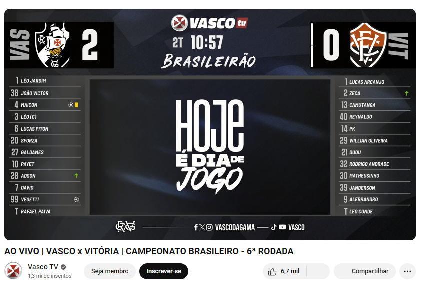 Vasco TV: onde assistir jogo do Vasco ao vivo grátis 3 Assistir jogo do Vasco ao vivo
