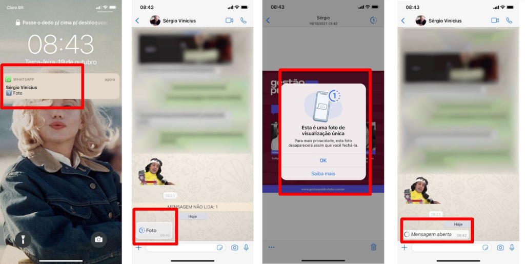 Como mandar foto temporária no WhatsApp